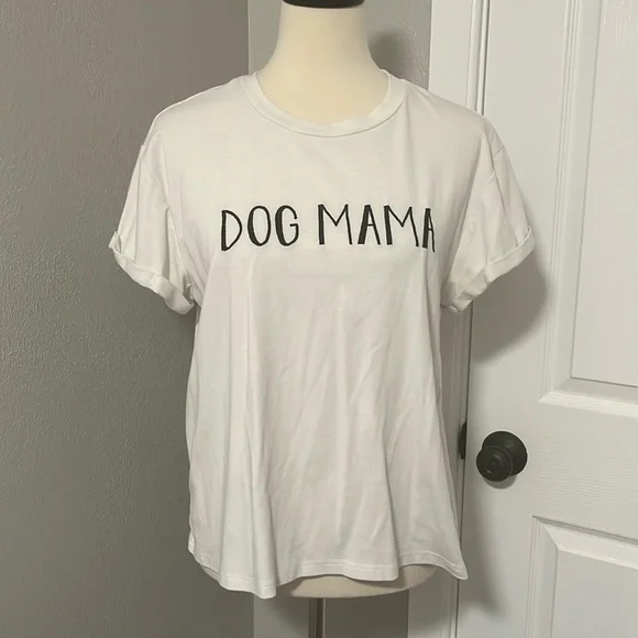 Polagram “Dog Mama” Stretchy Short Sleeve Tee Shirt - Picture 1 of 13
